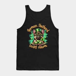 Charming Pup: German Shepherd St. Paddy's Delight Tank Top